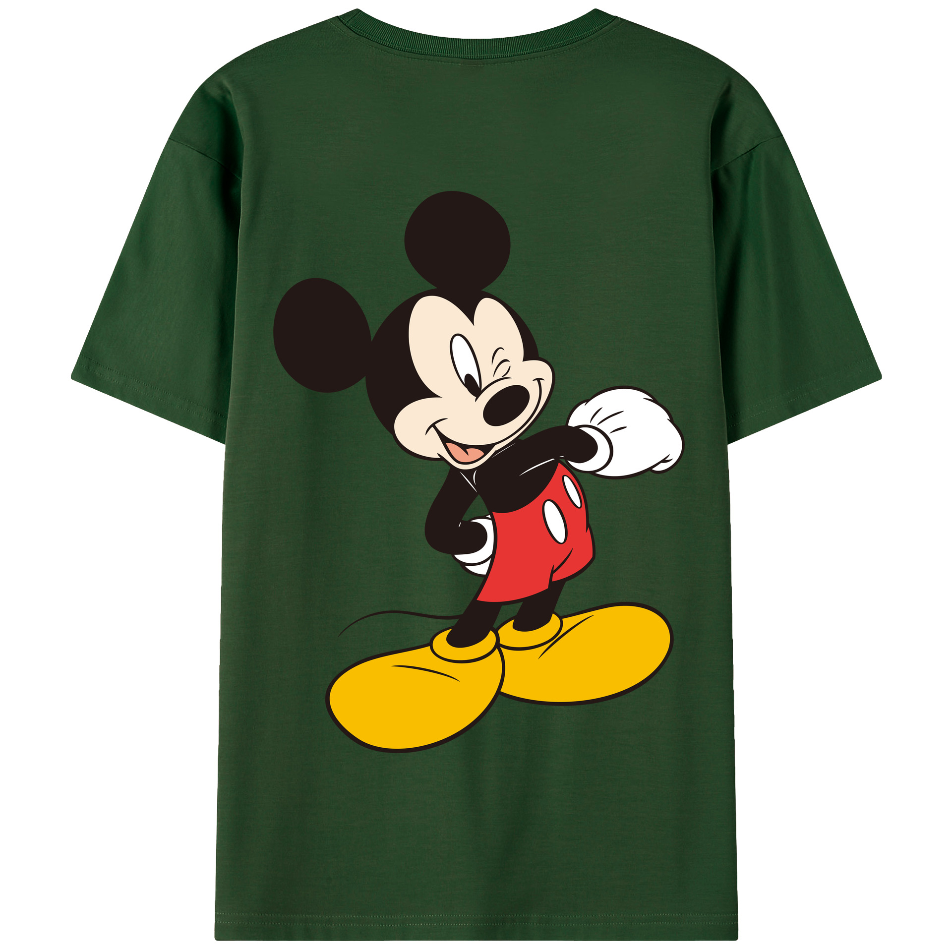 （画像用） ミッキーマウス Mickey Mouse 綿100％半袖Tシャツ（背面プリント）
